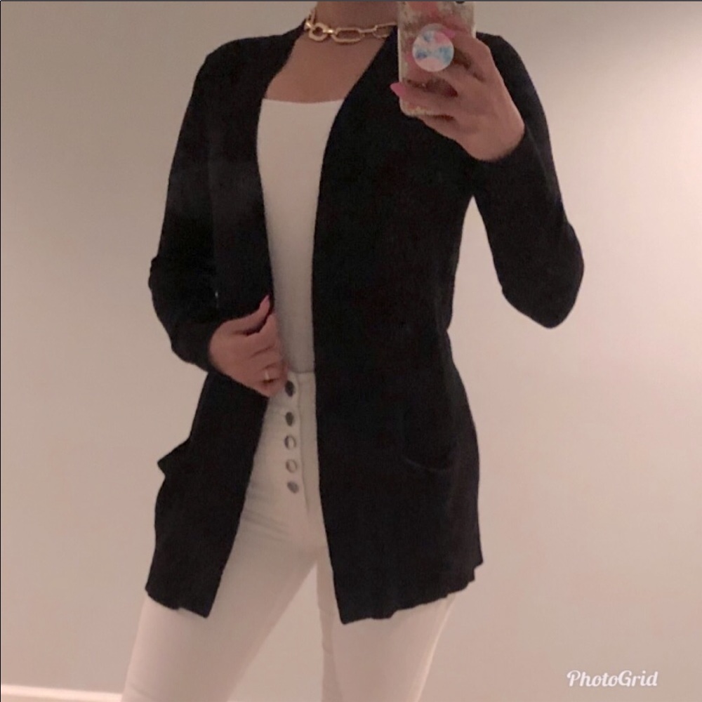 NWOT black long cardigan sweater